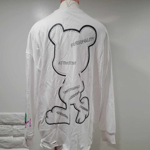 Sweater Long Sleeve Shirt Womens or Men's Multicolor I Love YI XUAN by gigi 1998 - Picture 3 of 3